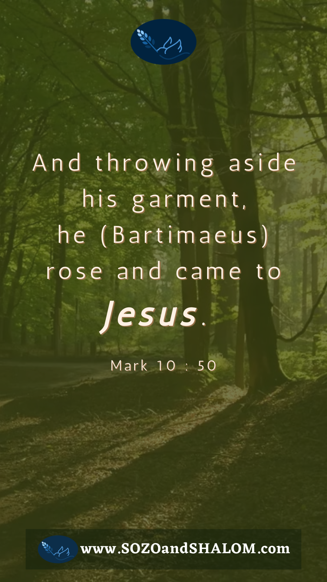 Mark 10 : 50